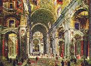 Giovanni Paolo Pannini Interior of St Peter s Rome painting